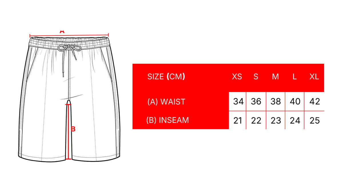 LOUNGE SHORTS size chart
