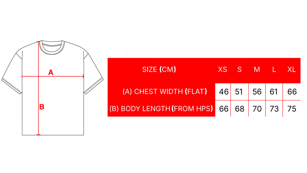 9597 TEE size chart